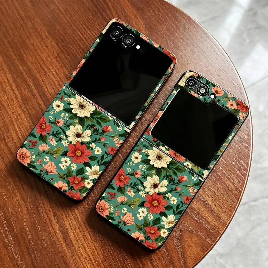 Case for Samsung Galaxy Z Flip 7 6 5 4 3 Z Fold 7 6 5 4 3 Phone Cover Colorful Flowers