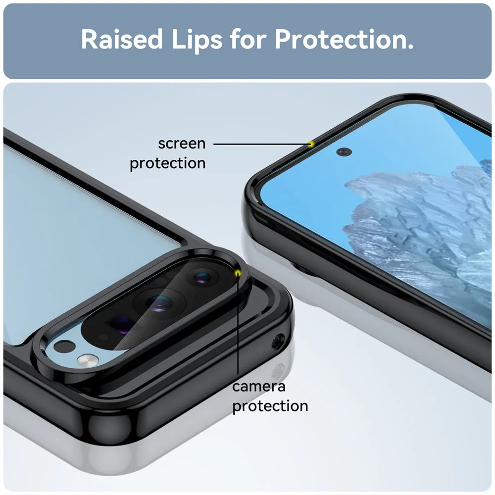 Fashion Transparent Acrylic Case For Google Pixel 9 8 7 Pro 8 10A Colorful Hard Clear Shockproof Thin Cover For Pixel 10 Pro XL