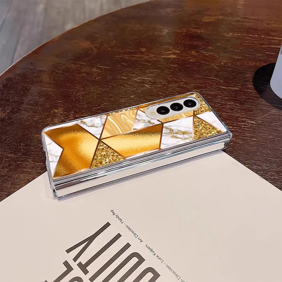 Case for Samsung Galaxy ZFold6 ZFold3 ZFold4 ZFold5 Z Fold 7 6 5 4 3 ZFold7 Transparent Soft Phone Cover Marble