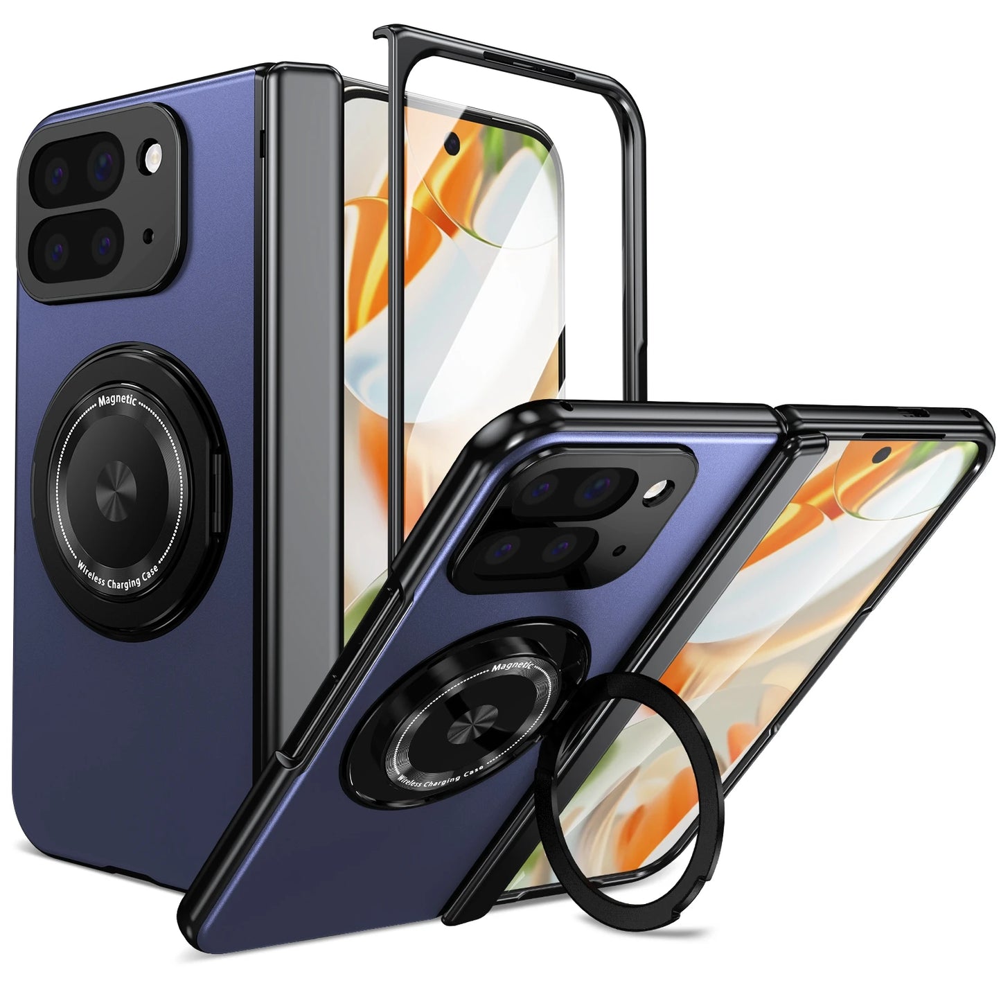 For Google Pixel 10 Pro Fold Case Luxury Armor Sanhelian Protective Shell With Magnetic Cover Finger Protective Film Funda