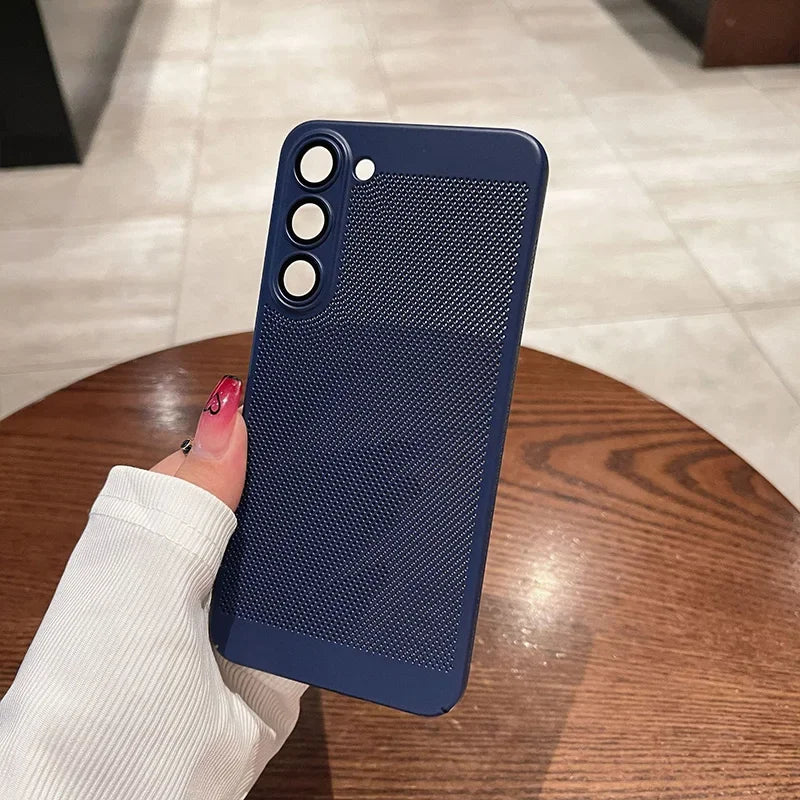 Breathable Heat Dissipation Cooling Case For Samsung Galaxy S25 S24 UItra S23 S22 S21 Plus PC Hard Back Cover