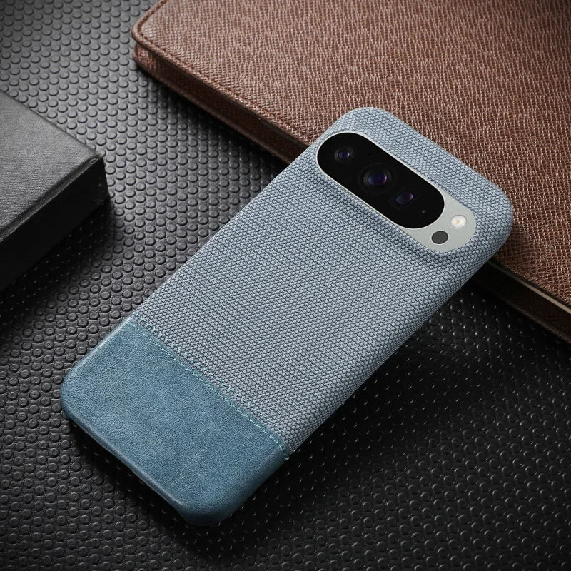 Retro Splice Armor Leather Shockproof Case For Google Pixel 10 9 8 Pro XL 10ProXL 9ProXL 8A Business Frameless Matte Fabric Capa