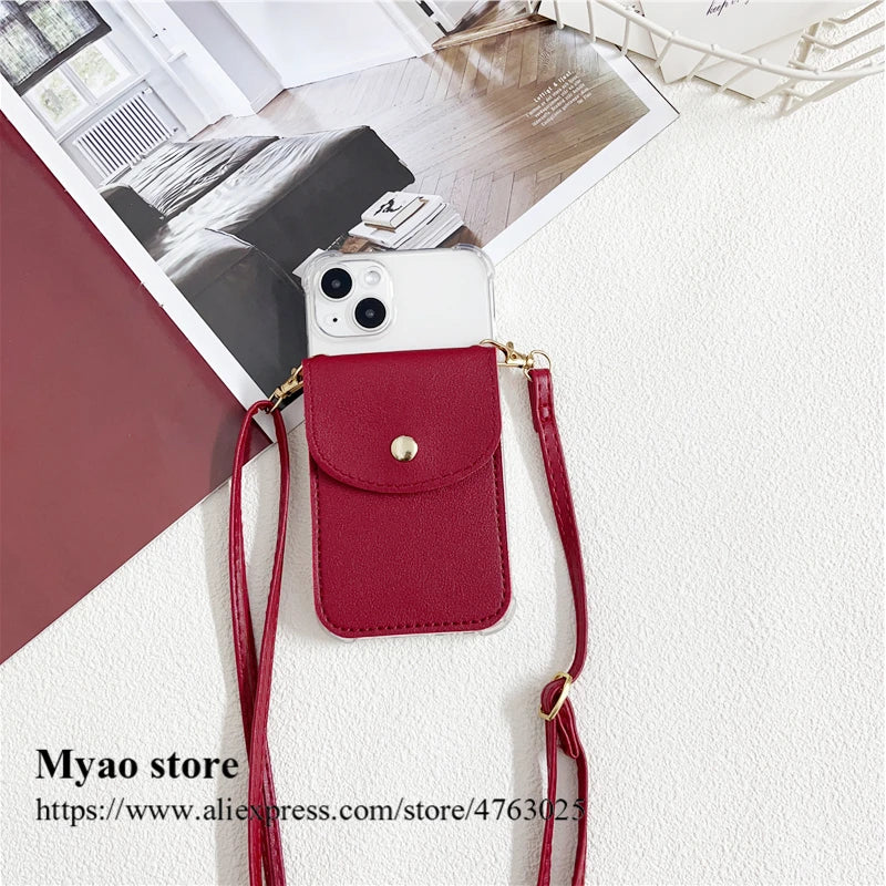 Trendy Leather Wallet Crossbody Strap Phone Case For Motorola Moto edge 40 Neo 30 Lite 50 Pro Cover Necklace Lanyard Cord Bag