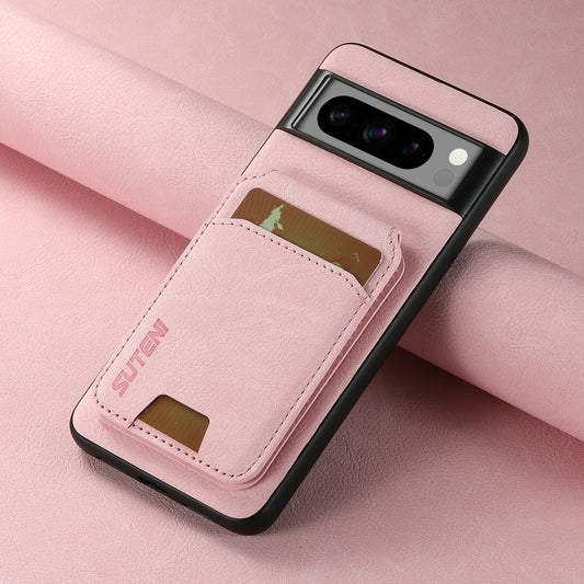 Lychee SUTENI Luxury Faux Leather Stand Card Holder Phone Case Frosted Feel for Google Pixel 10 9 Pro XL 8 Pro 7 6 A Cover
