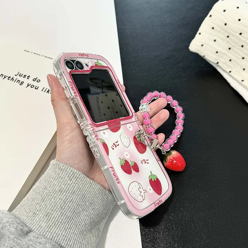 Blueberries Strawberries for Samsung Galaxy Z Flip 7 6 5 4 Protective Back Cover for ZFlip5 ZFlip6 ZFlip7 Case Shell