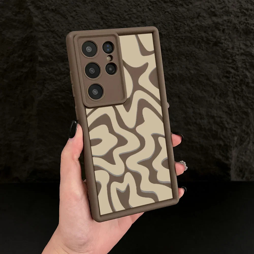 A55 A56 Case Colorful Striped Soft Silicone Y2K Case for Samsung Galaxy S25 Ultra S24 Plus S23 FE S22 S21 S20 A35 A25 A15 Cover