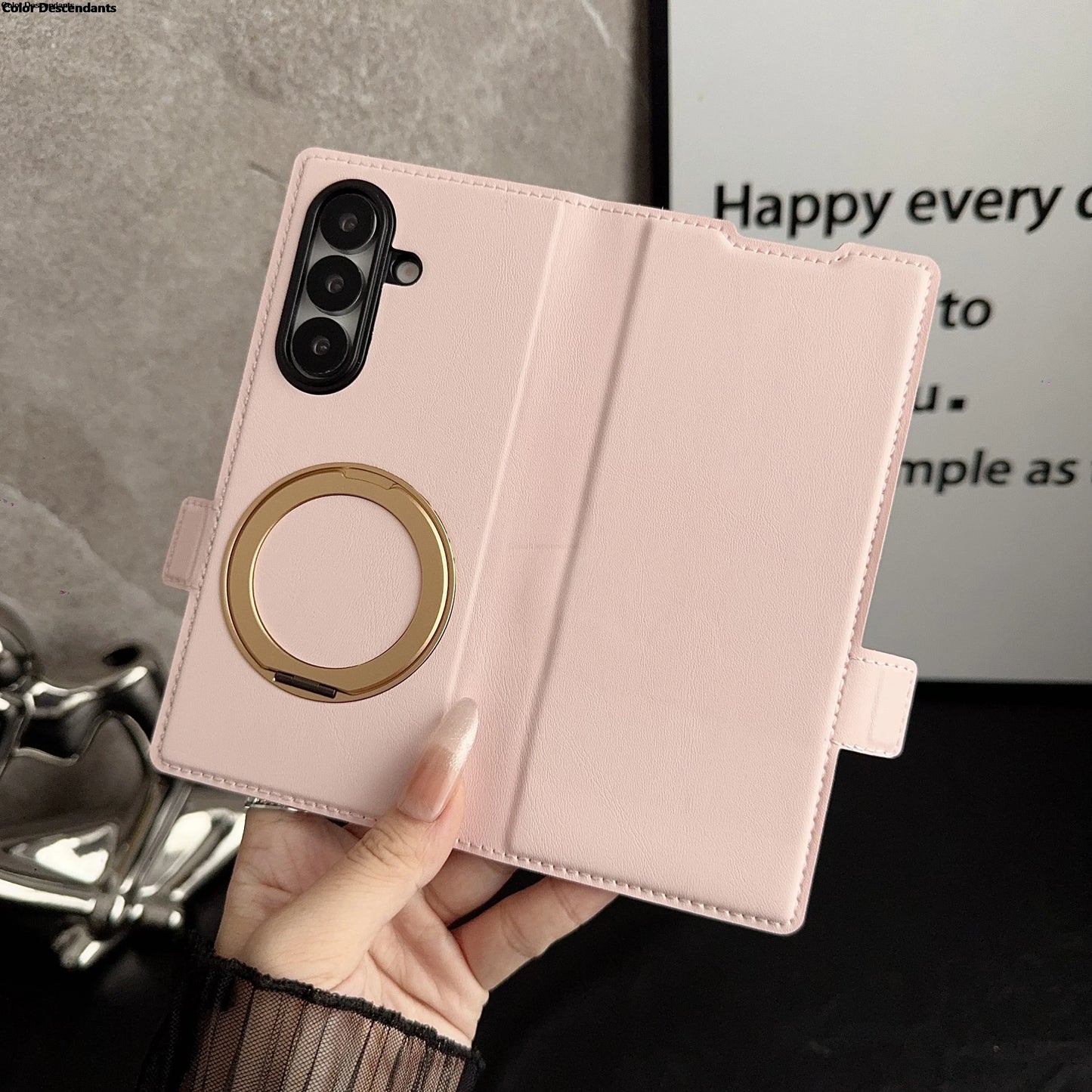 Leather Cases for Samsung Galaxy Z Fold 7/6/5/4/3 Magnetic 360 Rotatable Ring Stand holder Cover for Galaxy Z Fold 6 Z Fold3 4