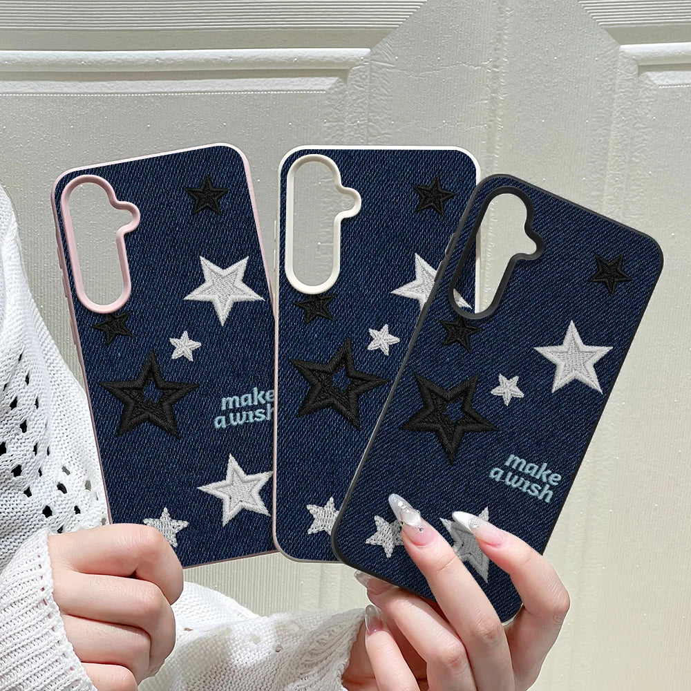 Star Phone Case For Samsung S26 Ultra A57 5G A56 5G S25 Ultra A37 A55 A17 A07 A26 S24 FE A05s Silicone Capinha Caha Shockproof