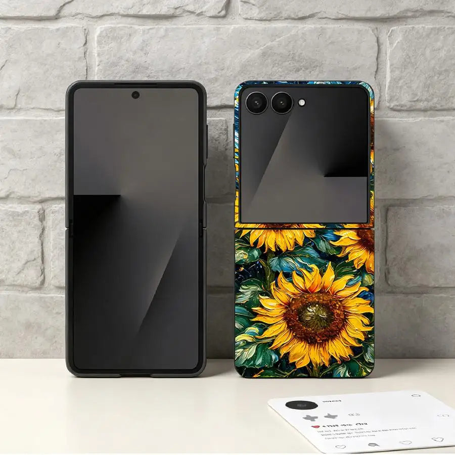 Phone Cover Case for Samsung Galaxy Z Flip 7 6 5 4 3 Z Fold 7 6 5 4 3 Van Gogh Sunflowers