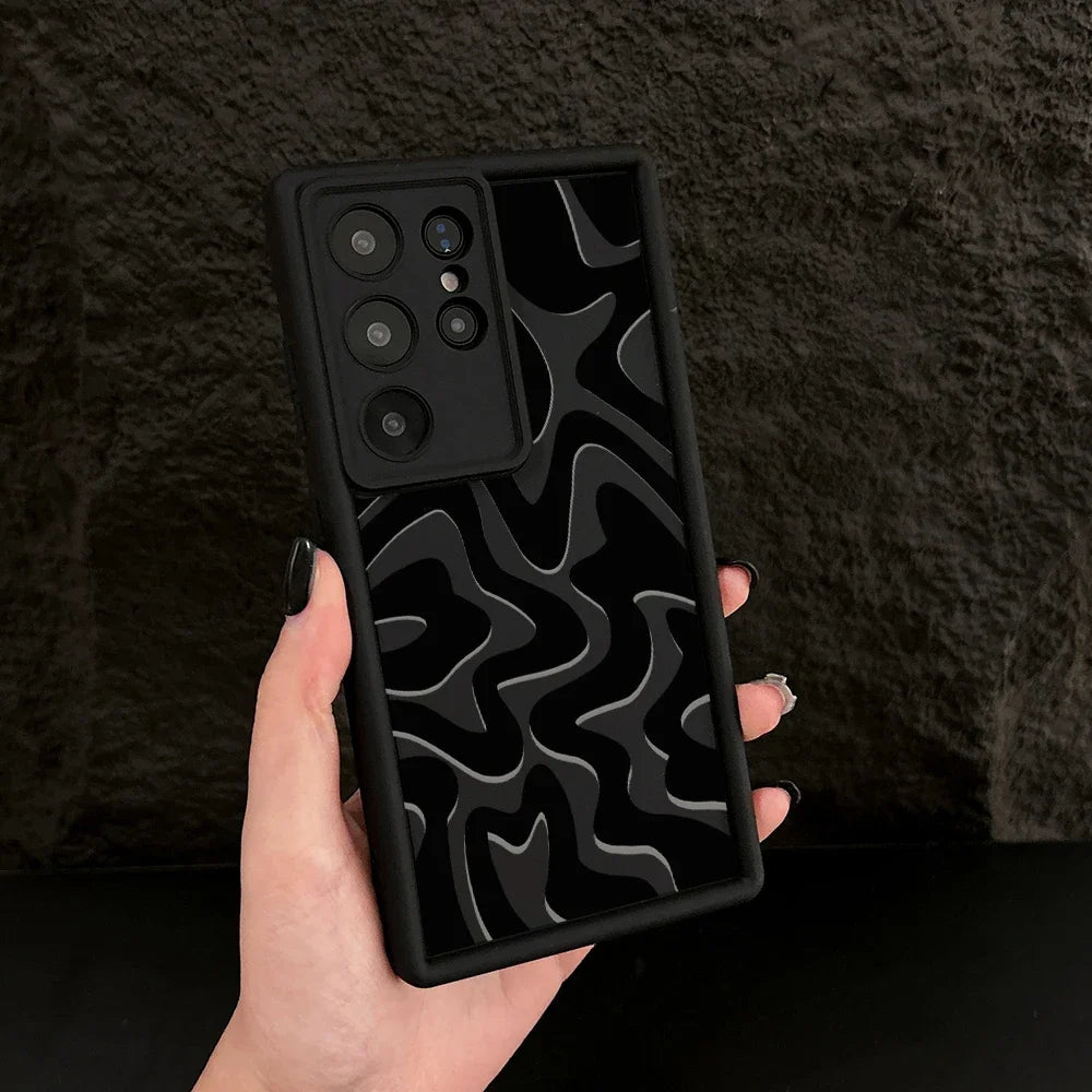 A55 A56 Case Colorful Striped Soft Silicone Y2K Case for Samsung Galaxy S25 Ultra S24 Plus S23 FE S22 S21 S20 A35 A25 A15 Cover