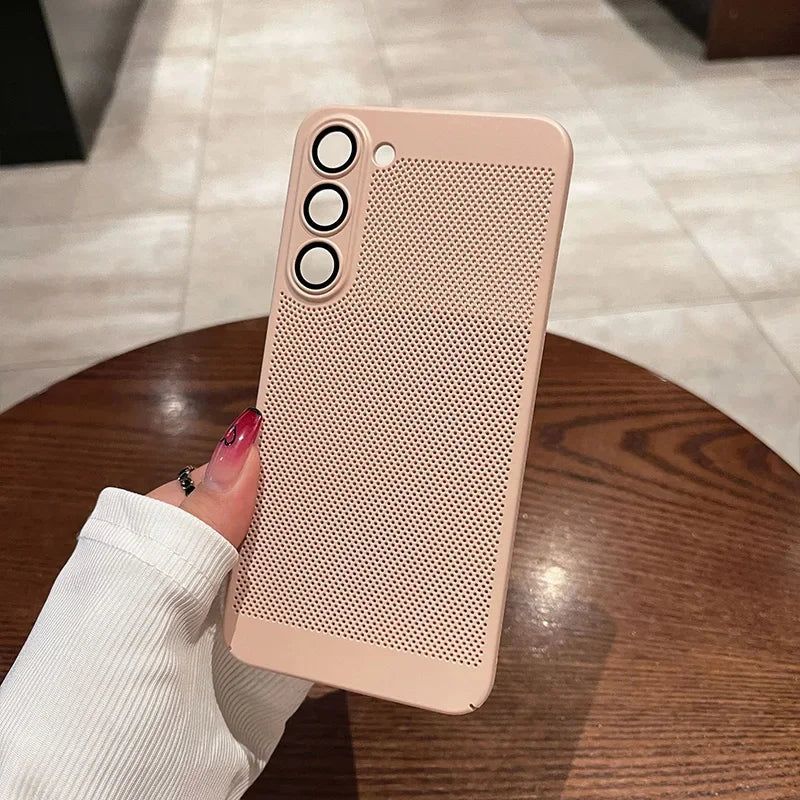 Breathable Heat Dissipation Cooling Case For Samsung Galaxy S25 S24 UItra S23 S22 S21 Plus PC Hard Back Cover