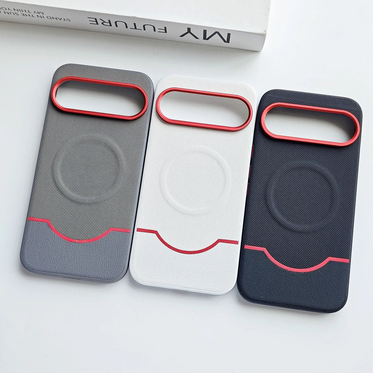 Case For Google Pixel 11 10 9 Pro XL 10a 9a Magnetic Diamond Pattern Frosted Non Slip PU Leather Cover For Google11 Pro XL