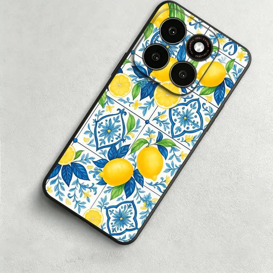 Mediterranean Lemon Pattern Phone Cover Case for Motorola Moto G60 75 S50 G22 86 G71 85 Edge 20 30 40 50 60 70 S30 G32 96 G52 50