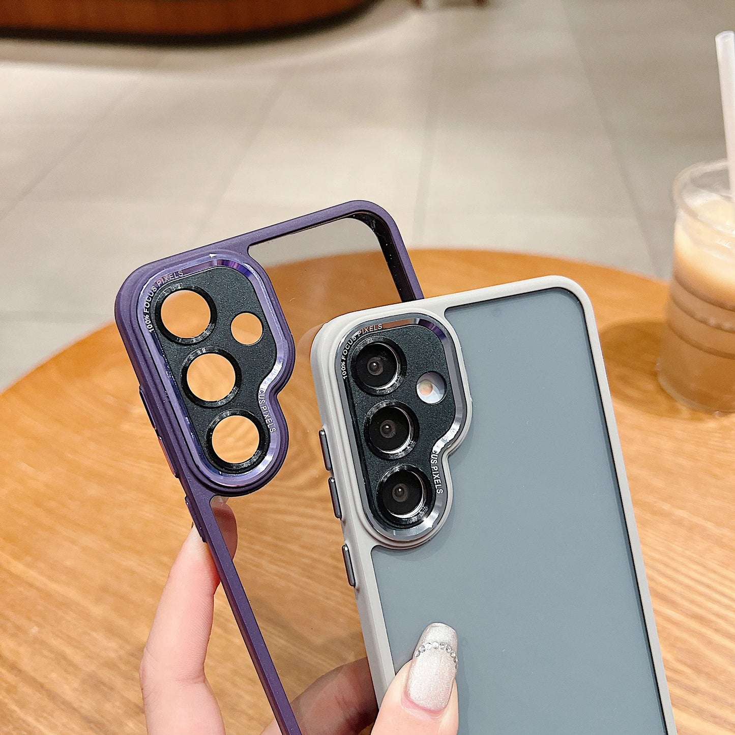 Transparent Acrylic Phone Case For Samsung Galaxy S25 S24 FE S23 Plus Ultra A55 A35 A16 A06 Metal Lens Protector Clear Cover