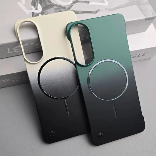Thin Frameless Cooling Magnetic For Magsafe Case For Samsung Galaxy S25 Edge S24 S23 S22 Ultra Plus A56 Shockproof PC Hard Cover