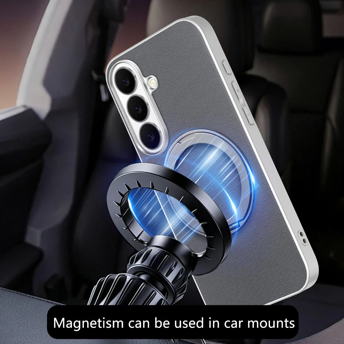 For Magsafe Magnetic Rotating Bracket Phone Case for Samsung Galaxy S26 S25 Ultra Plus S25 Edge S26+ Leather Protective Cover