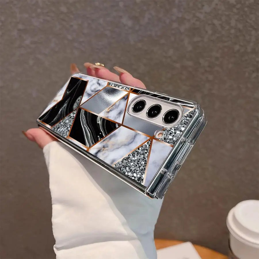 Case for Samsung Galaxy ZFold6 ZFold3 ZFold4 ZFold5 Z Fold 7 6 5 4 3 ZFold7 Transparent Soft Phone Cover Marble