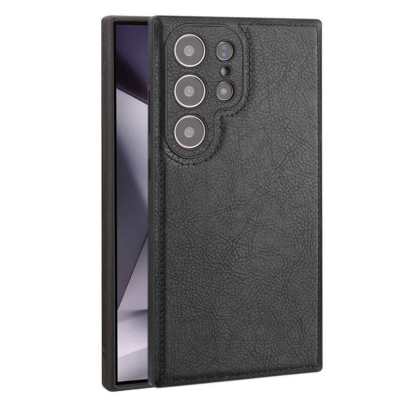 Soft Leather Phone Case for Samsung Galaxy S25 S24 S23 Ultra S22 Ultra Cases for Samsung Galaxy S24 Plus Shockproof Back Cover