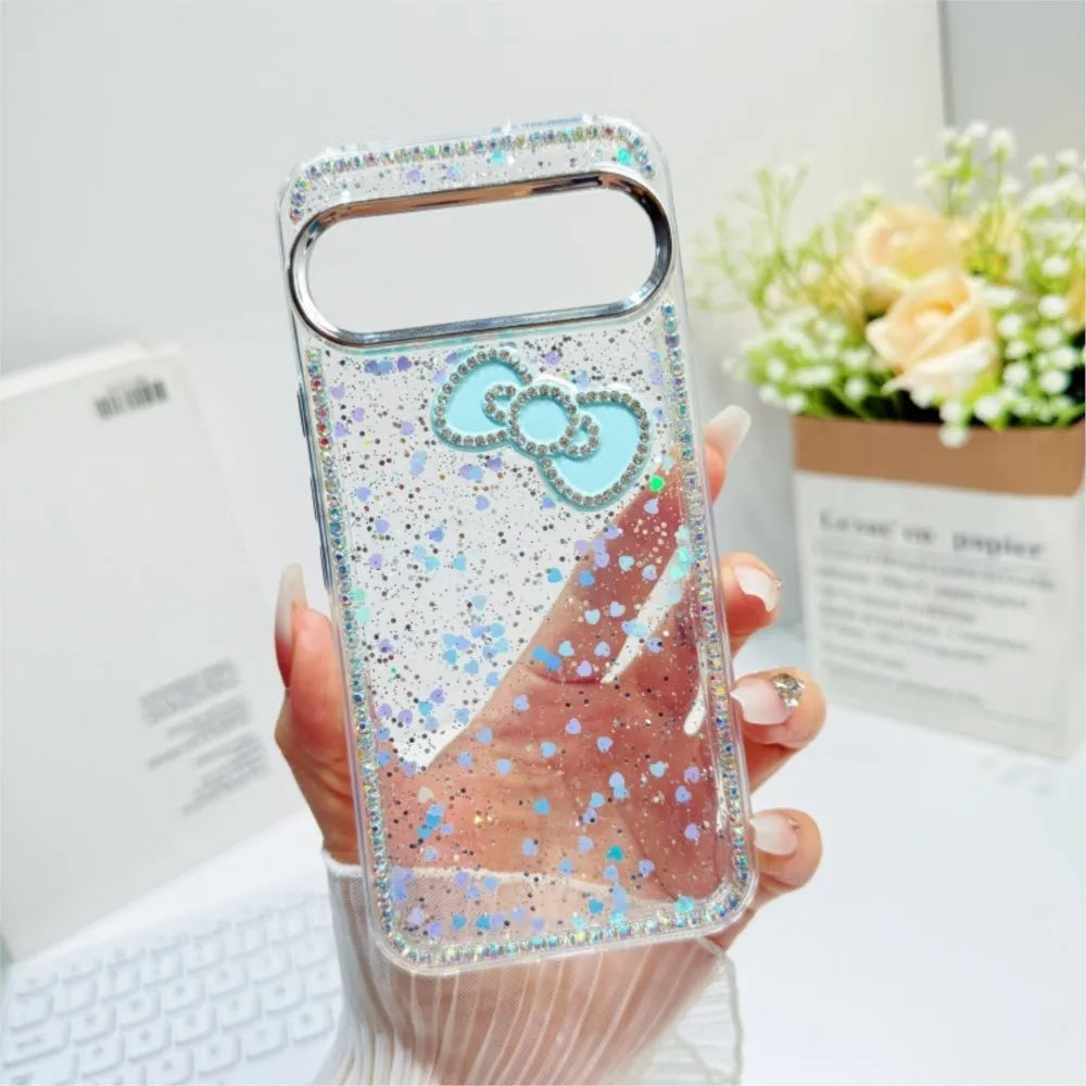 Luxury Crystal Rubber Shiny Glitter Clear Case For Google Pixel 10 9 8 Pro XL 10A 9A Fashion Diamond Shockproof Glitter Cover