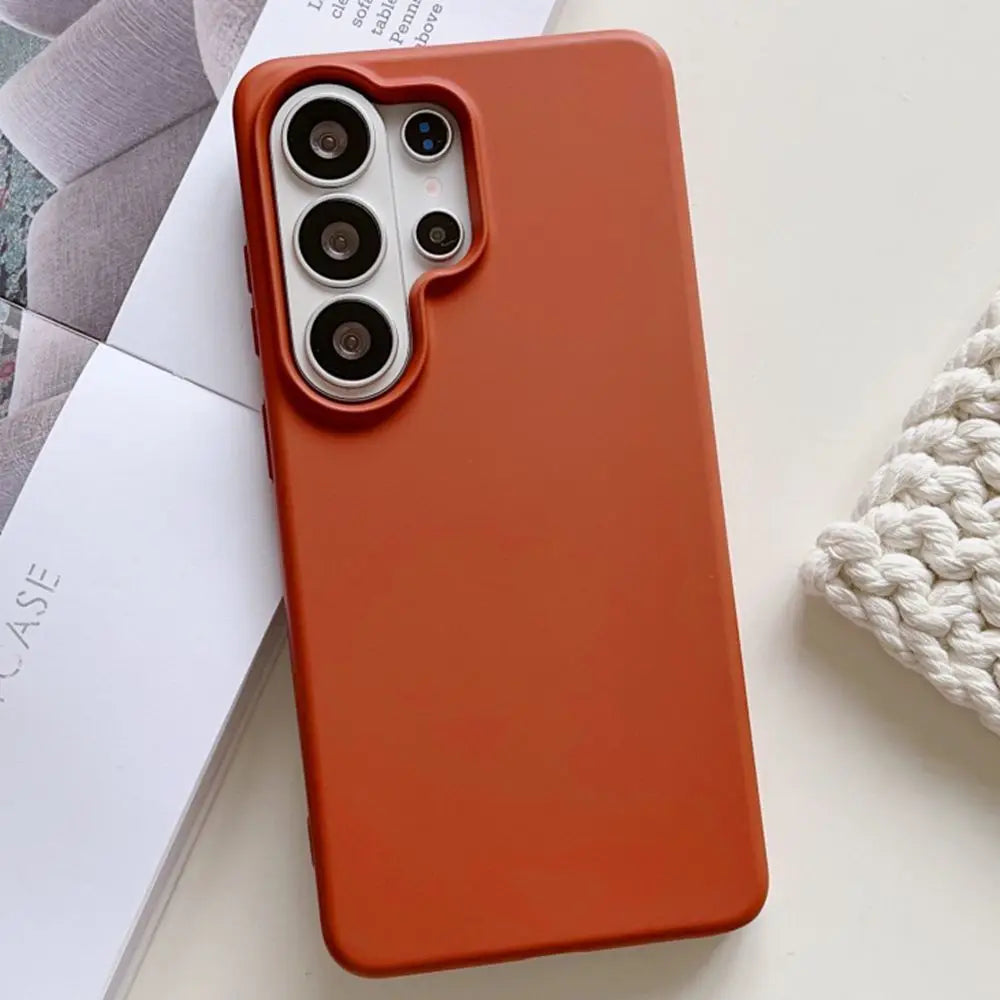 Liquid Silicone Case For Samsung Galaxy S26 S24 S25 Ultra Plus Fe A17 A36 A56 A37 A57 Candy Color Flocking Protective Soft Cover