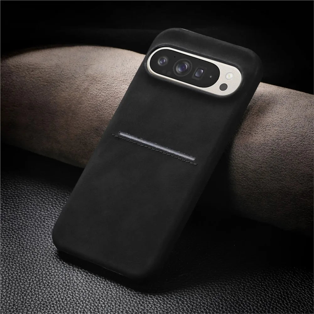 Luxury Sheepskin Leather Wallet Card Holder Phone Case For Google Pixel 9 Pro XL Pixel 8 8A 8Pro Card Slot Shockproof Back Cover