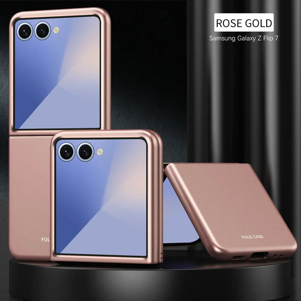 Micro-frosted Feel Comfortable Anti-fingerprint Stylish Color Phone Case For Samsung Galaxy Z Flip 7 6 5 4 3 Slim Protect Cover