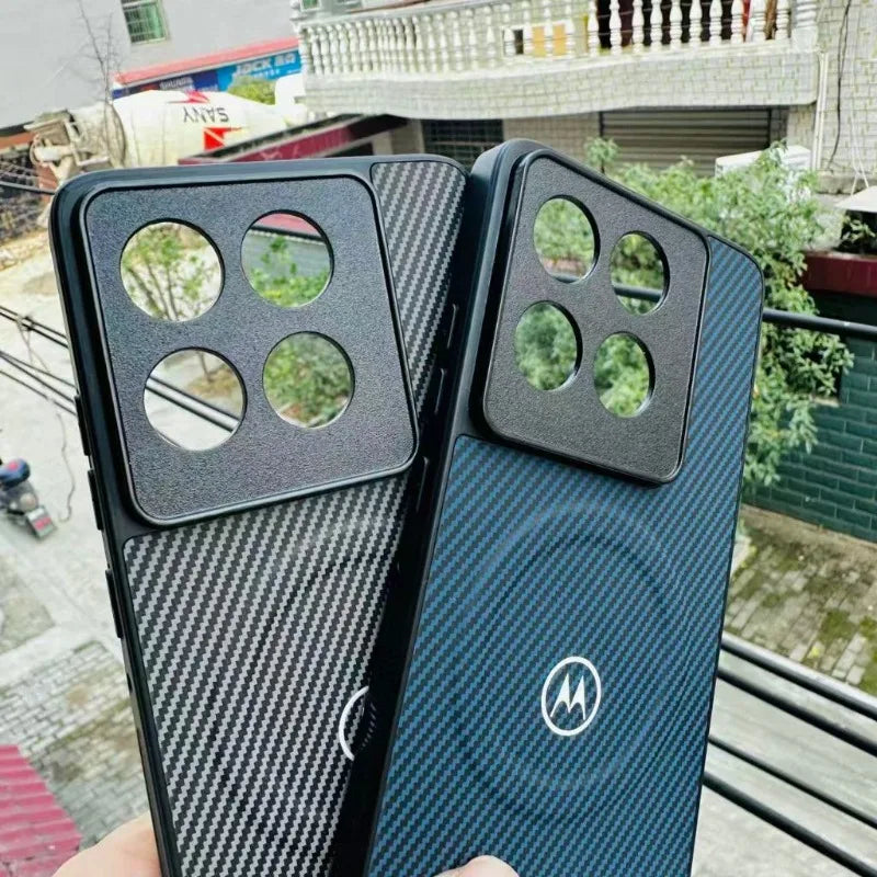 For Motorola Edge 70 X70 Air 60s 60 Pro Neo Fusion Case Luxury Checker Texture Magnetic Leather Cover Shockproof Bumper Funda