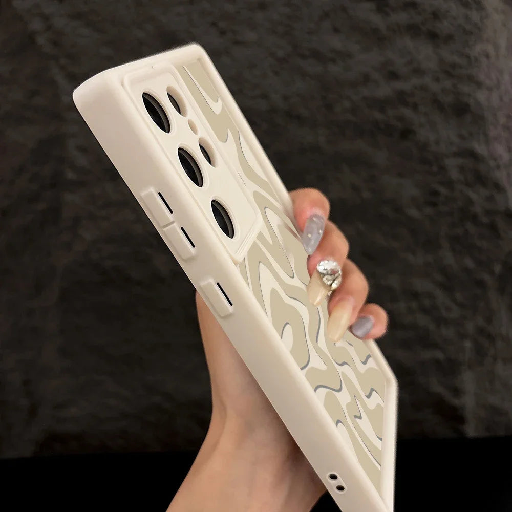 A55 A56 Case Colorful Striped Soft Silicone Y2K Case for Samsung Galaxy S25 Ultra S24 Plus S23 FE S22 S21 S20 A35 A25 A15 Cover