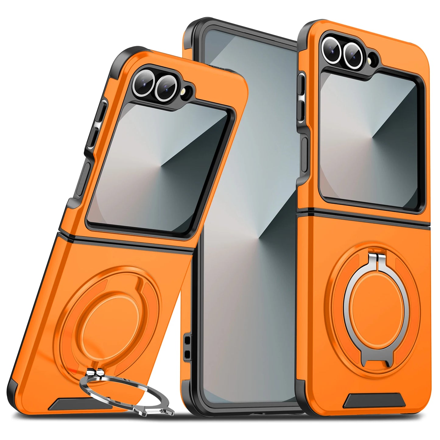 Phone Case for Samsung Galaxy Z Flip 8 7 6 Flip7 FE 360 Degree Rotating Magnetic Bracket Shockproof Armor Protection Back Cover