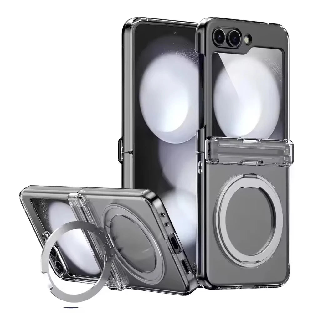 For Samsung Galaxy Z Flip 8 7 5 4 6 For Magsafe Case Wireless Charging Hinge All-inclusive Shockproof Hard Magnetic Holder Cover