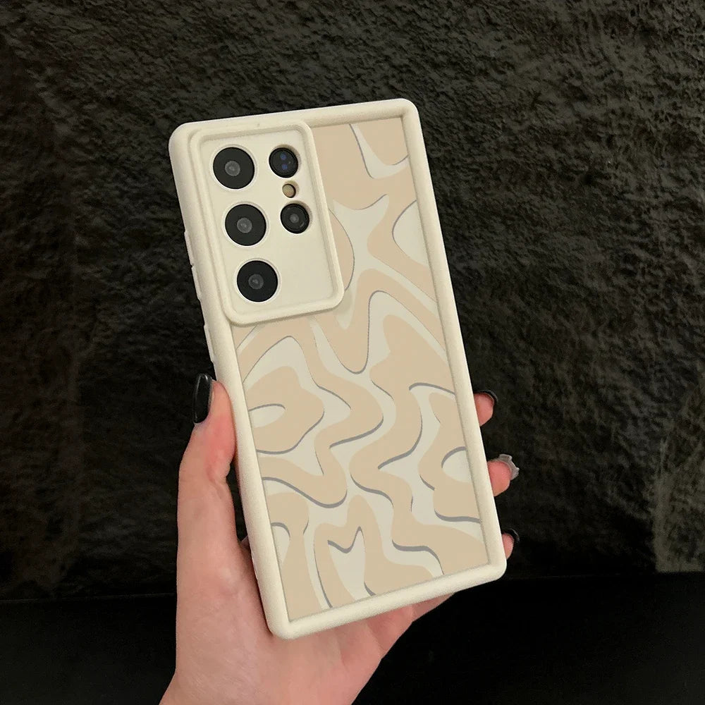 A55 A56 Case Colorful Striped Soft Silicone Y2K Case for Samsung Galaxy S25 Ultra S24 Plus S23 FE S22 S21 S20 A35 A25 A15 Cover