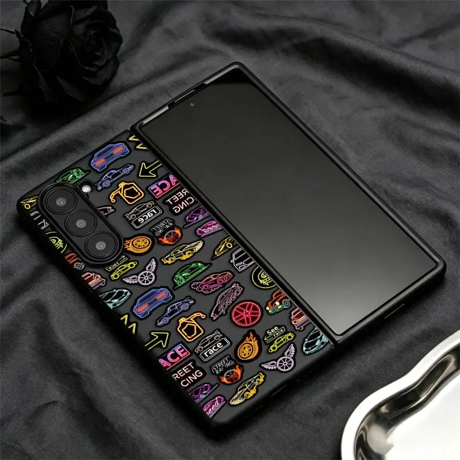 Back Phone Cover Case for Samsung Galaxy Z Fold 8 ZFold5 ZFold6 Z Fold 7 6 5 4 3 ZFold3 ZFold4 ZFold7 Car Sticker Set