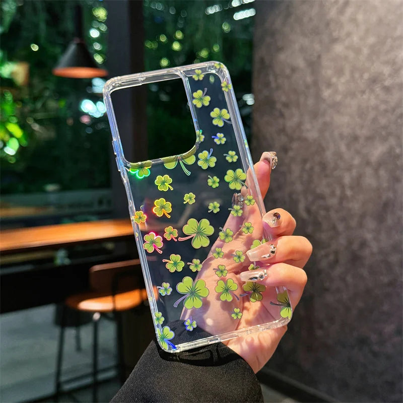 Simple Slim Transparent Cute Flowers Plants Phone Case For Motorola Moto G Stylus 5G 2024 G Play Powet 5G 2025 Soft Clear Cover