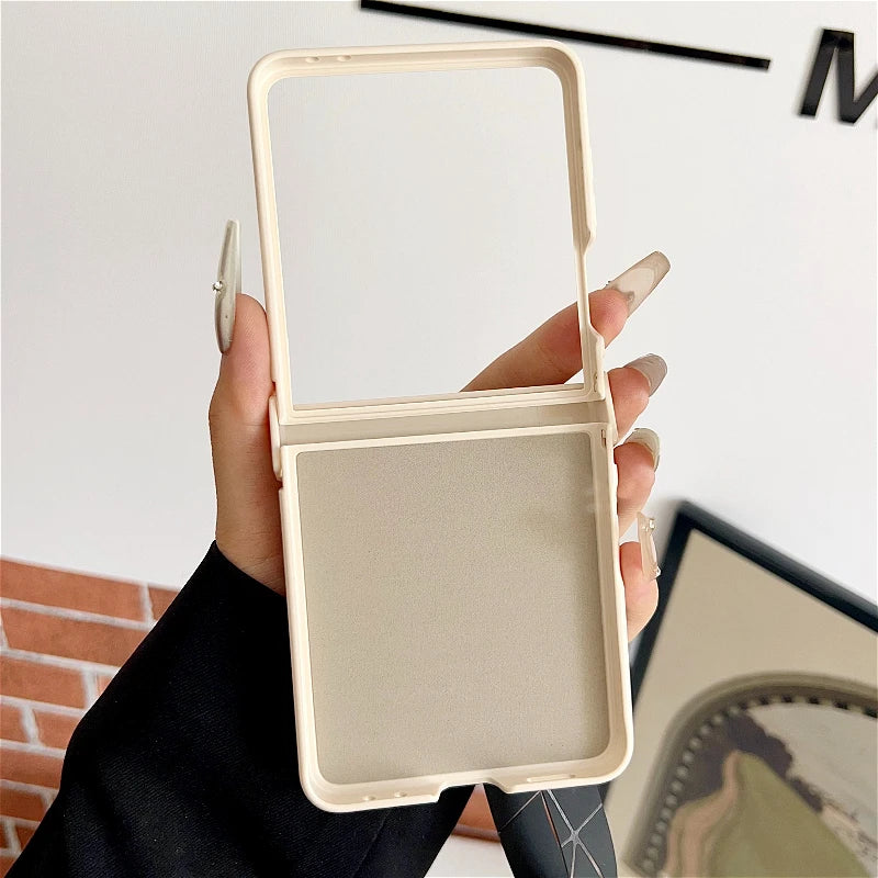 Luxury Geometric Prism Magnetic Phone Case For Samsung Galaxy Z Flip 7 6 5 4 3 5G ZFlip7 FE For Magsafe 3-piece Set Hinge Cover