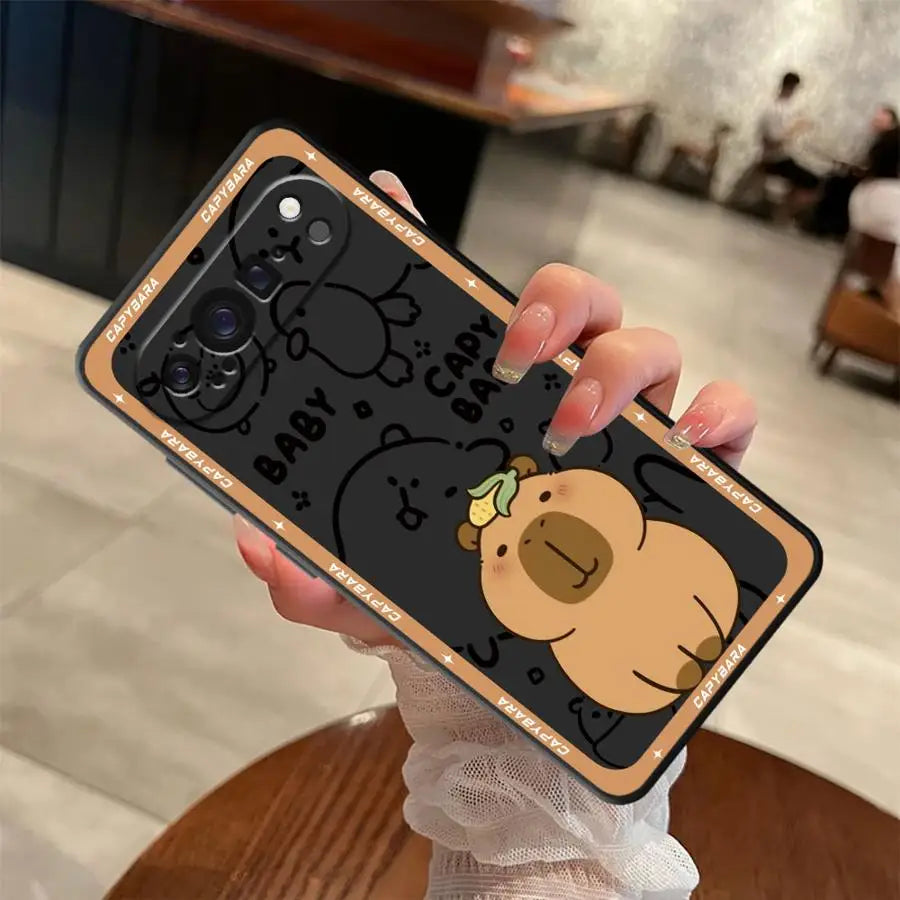 Cute Cartoon Capybara Phone Case for Google Pixel 6 7 8 Pro 8a 6a 10 9 Pro XL 7a 9a Soft Cover
