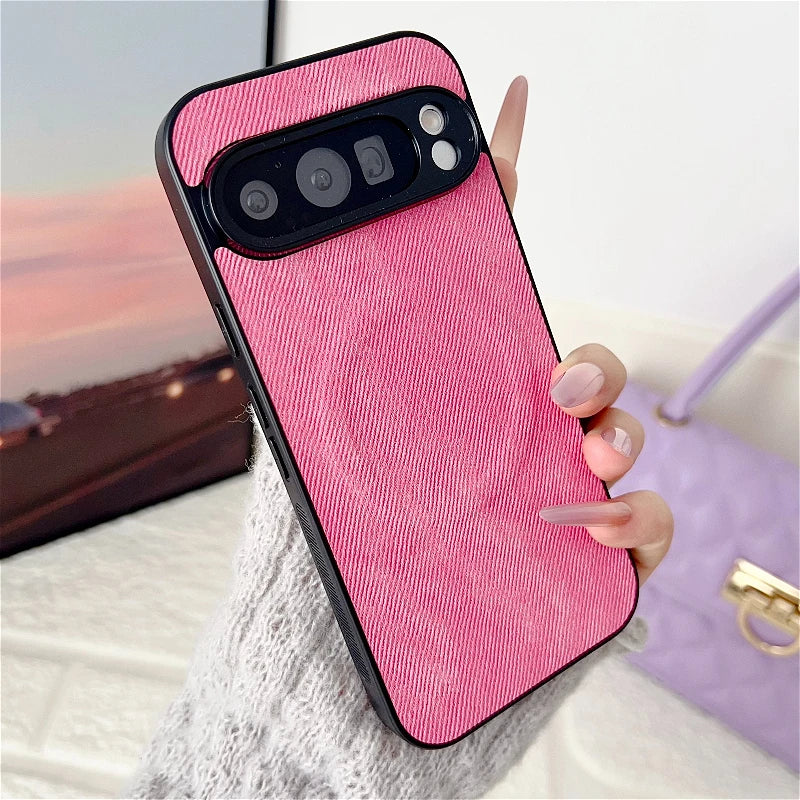 Luxury Magnetic Denim Case For Google Pixel 10 9a 9 ProXL 8 8a 7 7a 6 6a Pro 5G Lens Protection For Magsafe Shockproof Cover
