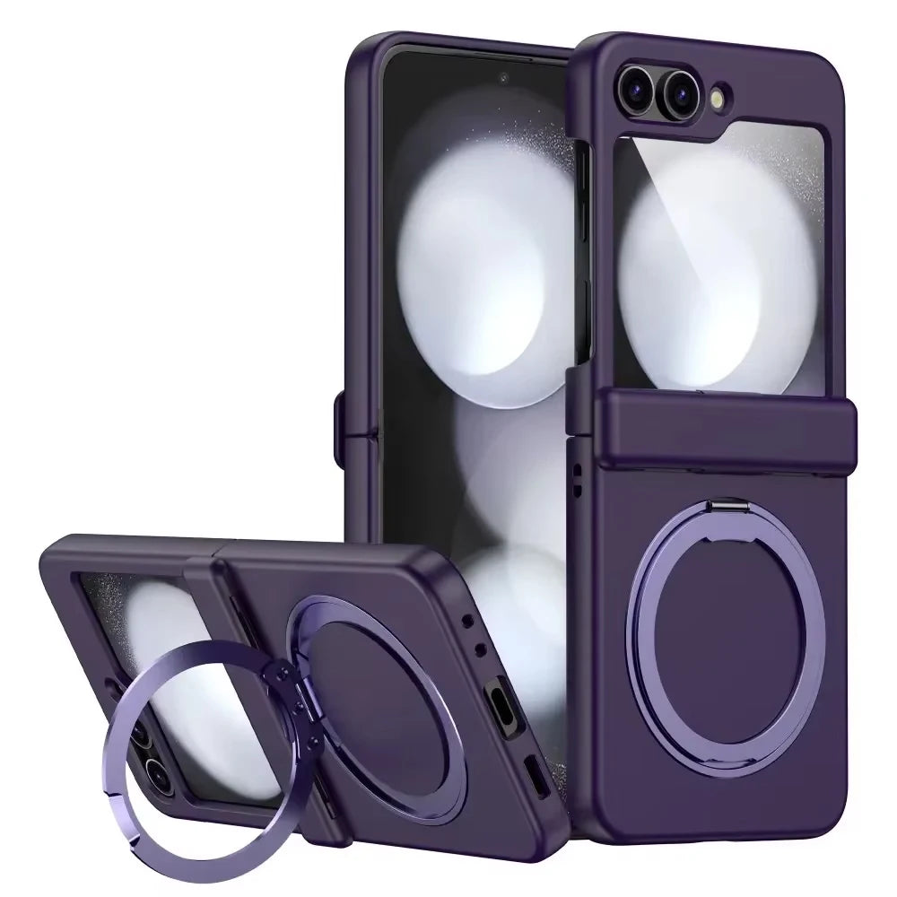 For Samsung Galaxy Z Flip 8 7 5 4 6 For Magsafe Case Wireless Charging Hinge All-inclusive Shockproof Hard Magnetic Holder Cover