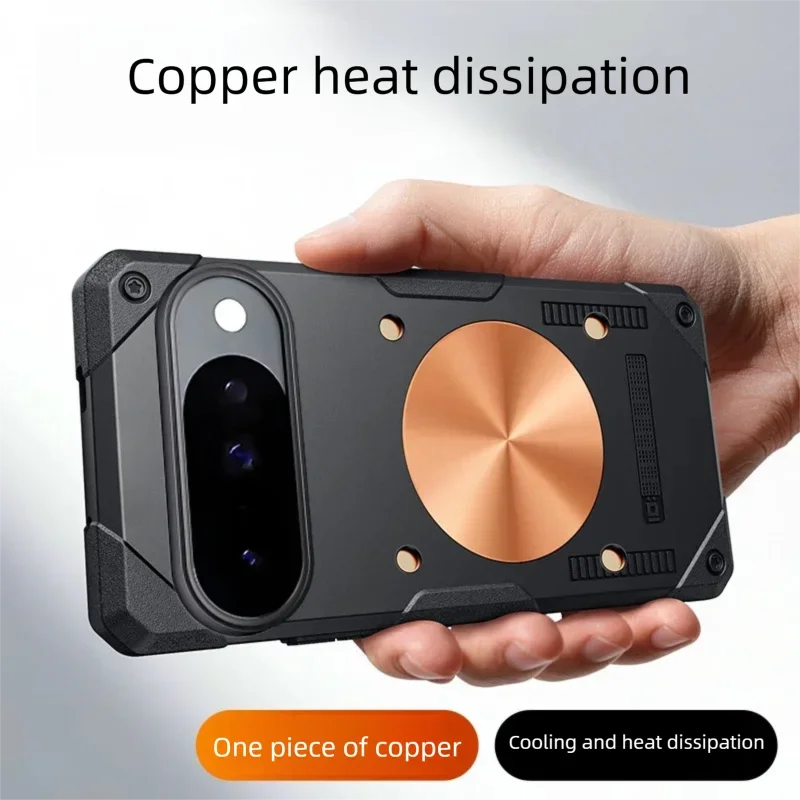 Gaming Dissipate Heat Case for Google Pixel 11 10 9 Pro XL 11 10 9 Pro Cover Magnetic Copper for Magnet Car Holder Soft Shell