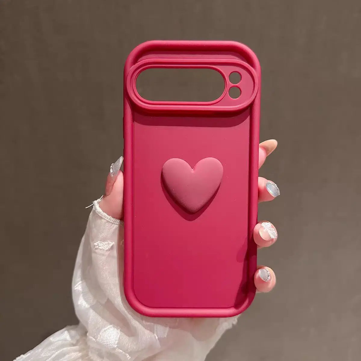 Love Heart Silicone Camera Lens Protective Silicone Case for Google Pixel 10 9 9A 8 8A 7 7A Pro XL Phone Cover