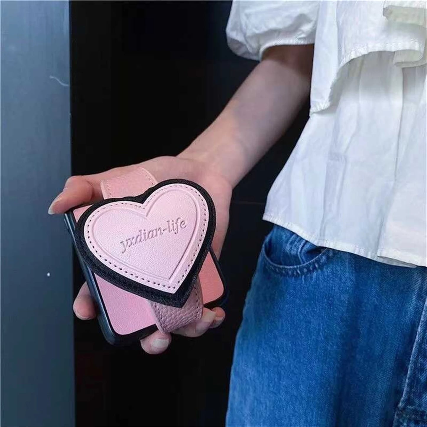 Luxurr Solid Color Case with Leather Love Heart Wrist Strap for for Motorola Razr 60 ultra 60 Pro Razr 60 Razr 50 50ultra Cover