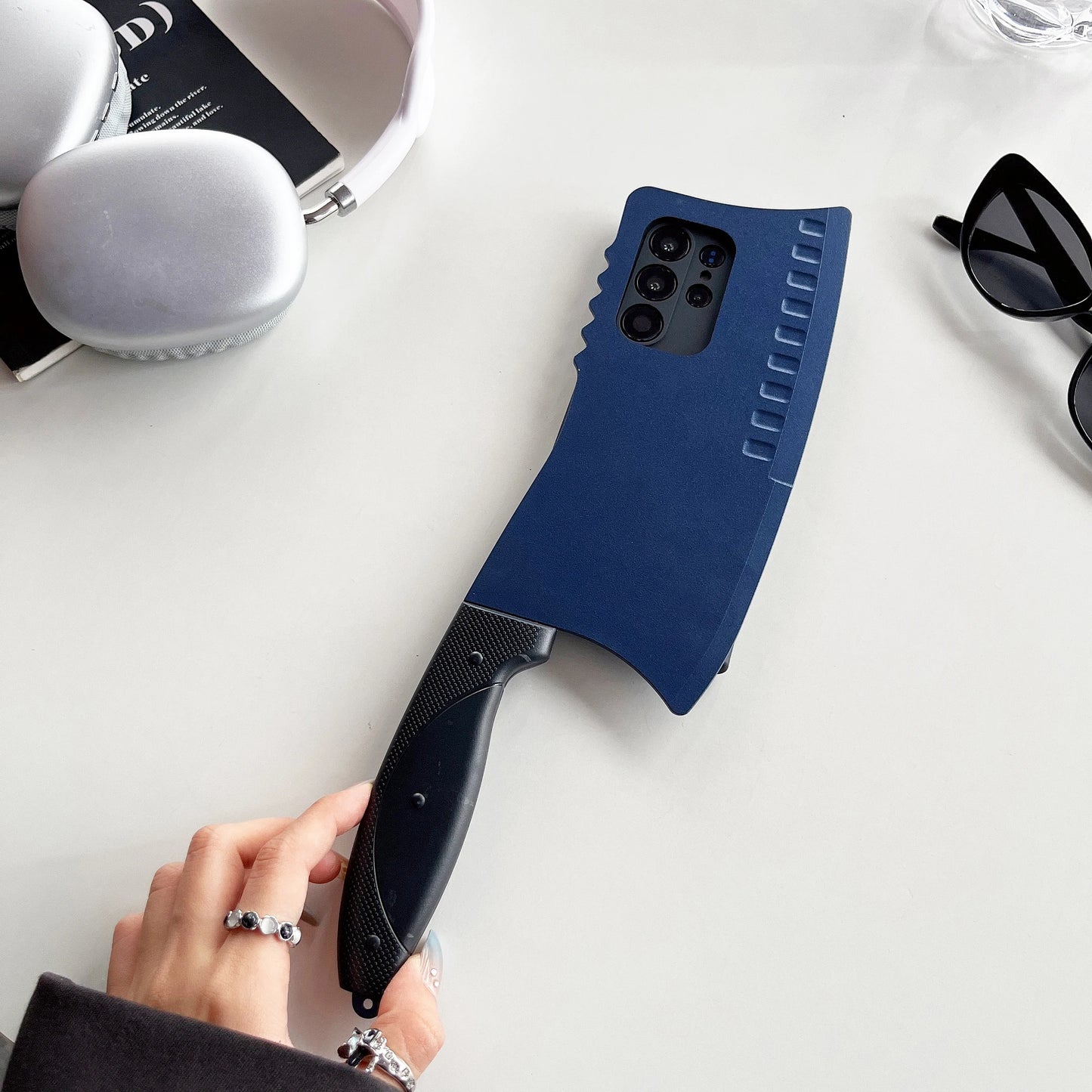 3D Simulation Kitchen Knife Cook Chopper Funny Phone Case for Samsung Galaxy S21 S22 S23 S24 Plus S25 Ultra Shockproof Cover