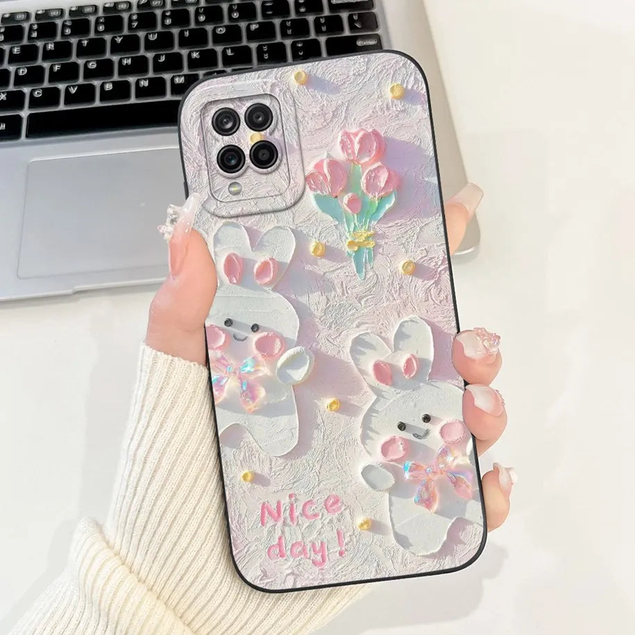 Case For Samsung Galaxy A22 M22 M32 4G Case SM-A225F SM-M225F SM-M325F Shockproof Cover Fashion Painted Soft Silicone Phone Capa