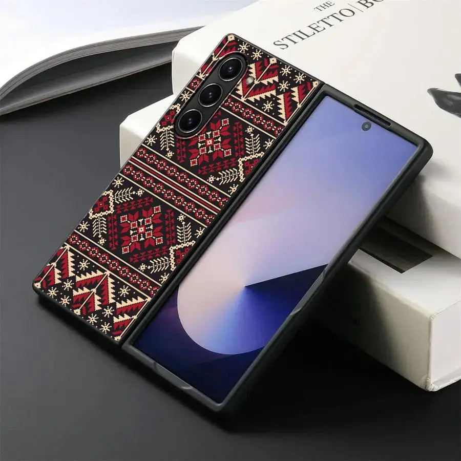 Artistic Pattern Back Phone Cover Case for Samsung Galaxy ZFold6 ZFold4 Z Fold 7 6 5 4 3 ZFold5 ZFold3 ZFold7