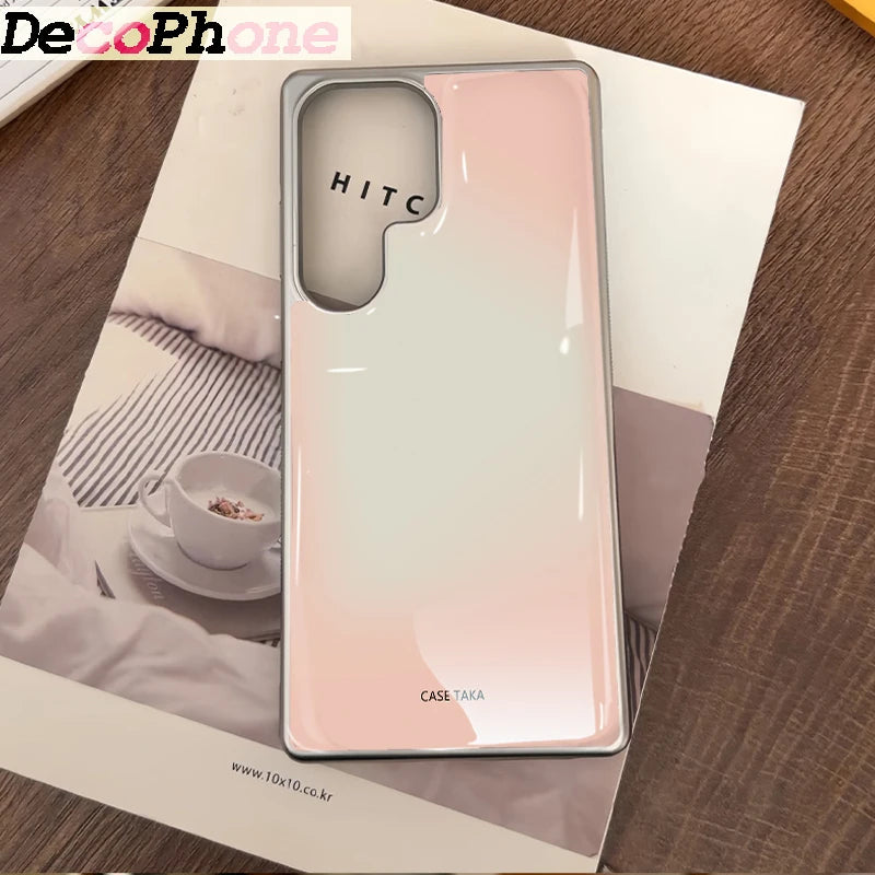 ins Color gradient Epoxy Phone Case Anti-drop  FOR Samsung Galaxy 23/24/25/26 PLus FE ULTRA EDGE