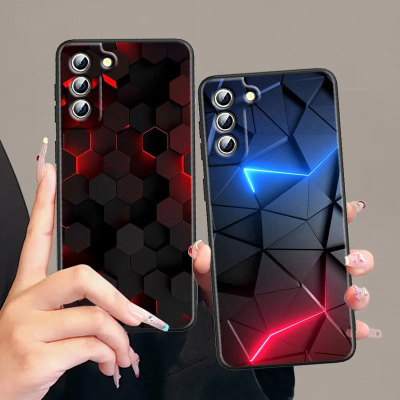 Car Carbon Fibre For Samsung Galaxy S24 S23 S22 S21 S20 FE S10 S10E Plus Ultra Pro Lite 5G Black Back Phone Case