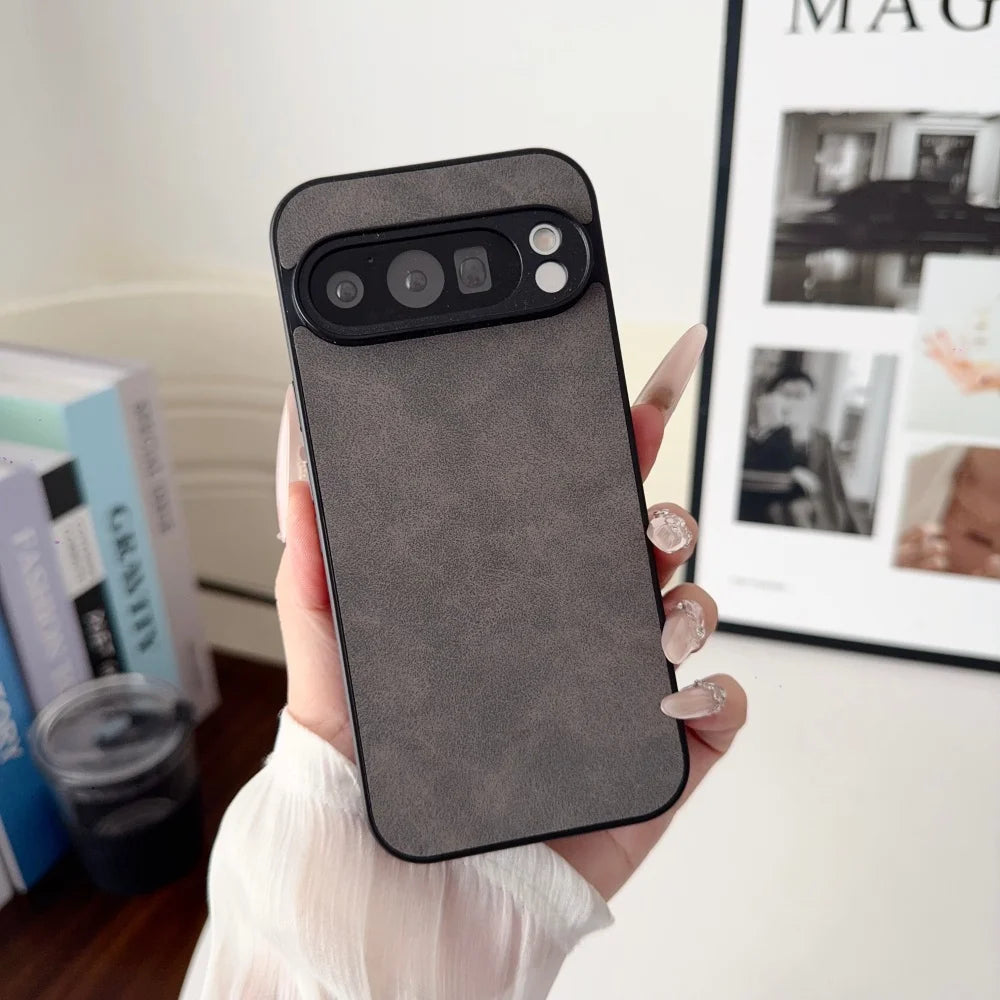 Luxury Solid Color Sheepskin Case for Google Pixel 10 9 Pro XL 8 7 6 9A 8A 7A 6A Ultra Slim Thin Shockproof Skin Feel Back Cover