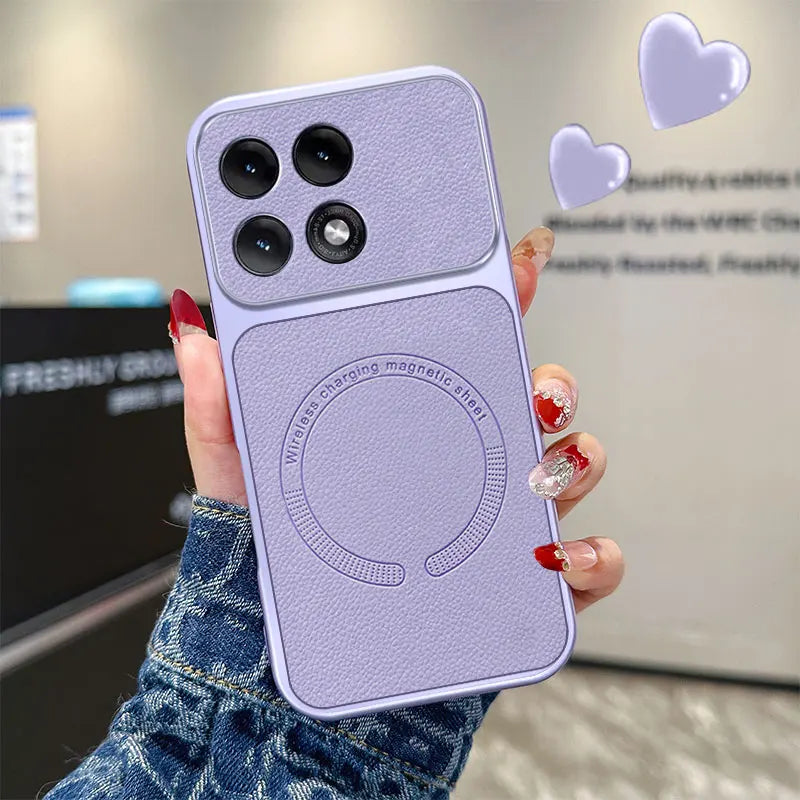Vegan Leather Magnetic Case for Motorola Moto Edge 70 60 Fusion 60s Pro G05 E15 G15 Powe G17 Full Camera Shell for Magsafe Cover