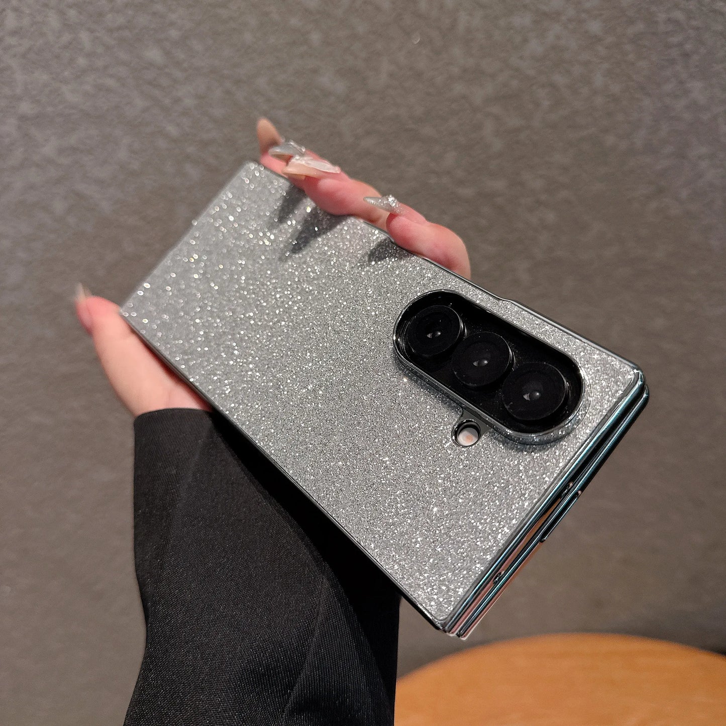 Luxury Plating Glitter Bling Phone Case For Samsung Galaxy Z Fold7 Fold 7 6 5 4 3 2 Shining Sparkle Shockproof Protection Cover