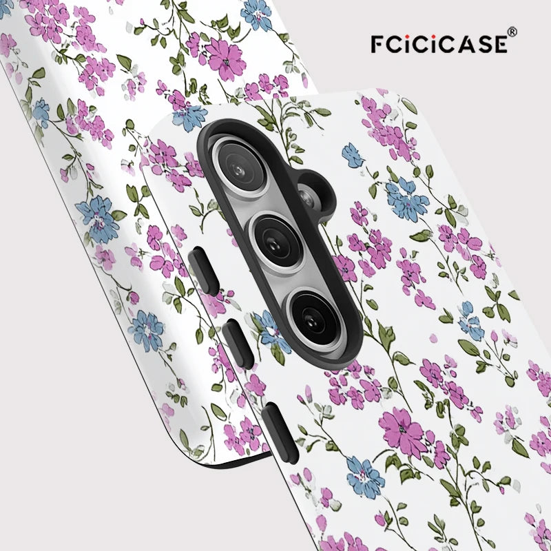 Fcicicase Phone Case For Samsung Galaxy A56 A 56 5G A16 A36 A26 Fashion Nice Flower Print Silicone Shockproof Acrylic Fundas