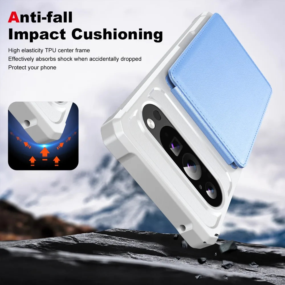 Card Slots Magnetic Foldable Kickstand Case for Google Pixel 11 10 9 Pro XL 8 7 Pro 10A 9A 8A 7A Luxury PU Leather Wallet Cover